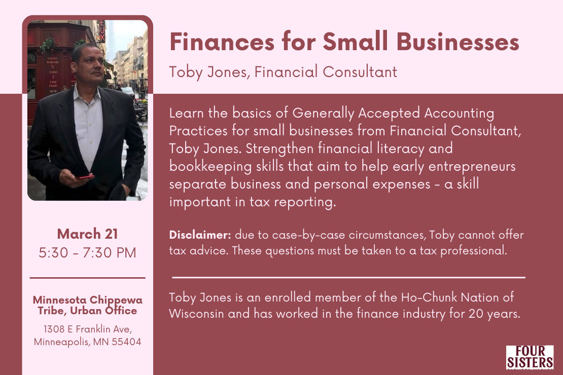 Four Sisters Business Workshop: Finances for Small Businesses