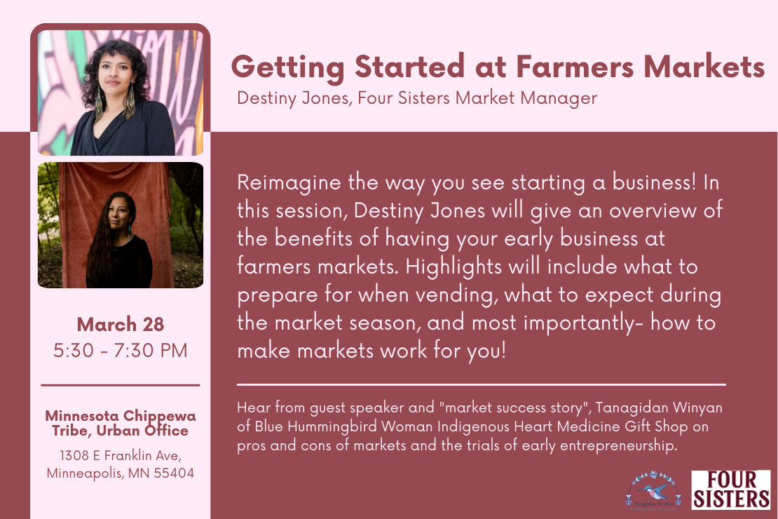 Go to Four Sisters Business Workshop: Getting Started at Farmers Markets