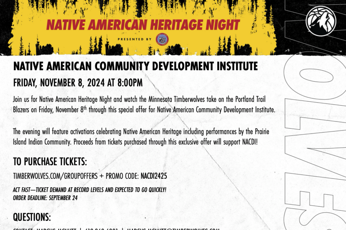 Native American Heritage Night - Friday, November 8, 2024 at 8:00PM